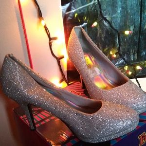 Sparkle platform heels